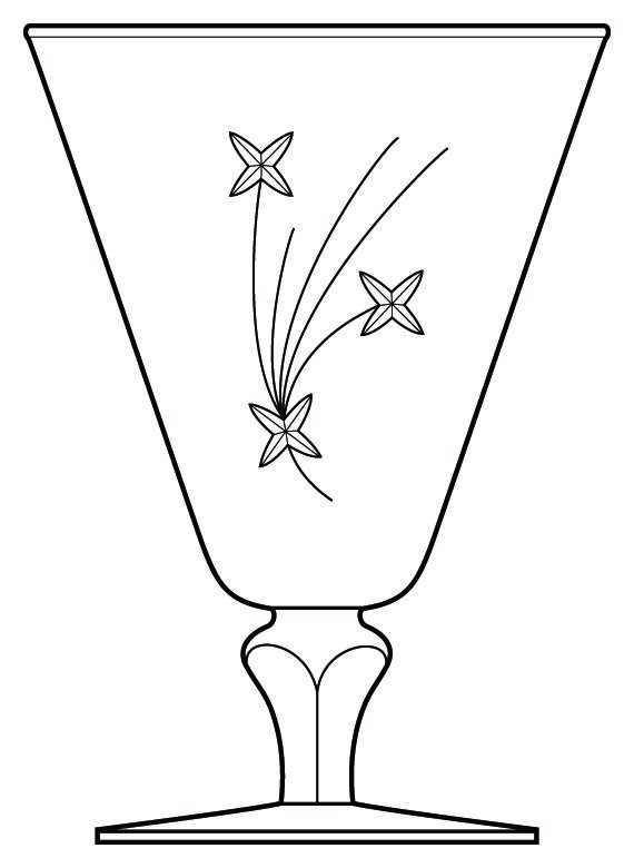 Star Shower Water Goblet by Libbey Glass Company-1