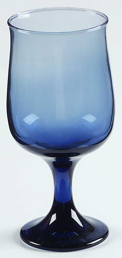 Tulip Dusky Blue Wine Glass by Libbey Glass Company-1