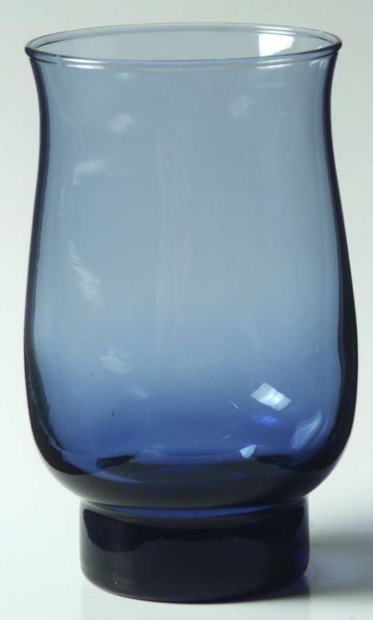Tulip Dusky Blue 14 Oz Flat Tumbler by Libbey Glass Company-1