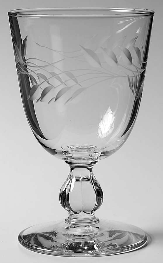 Wheat (Stem 3003 Cut) Water Goblet by Libbey Glass Company-1
