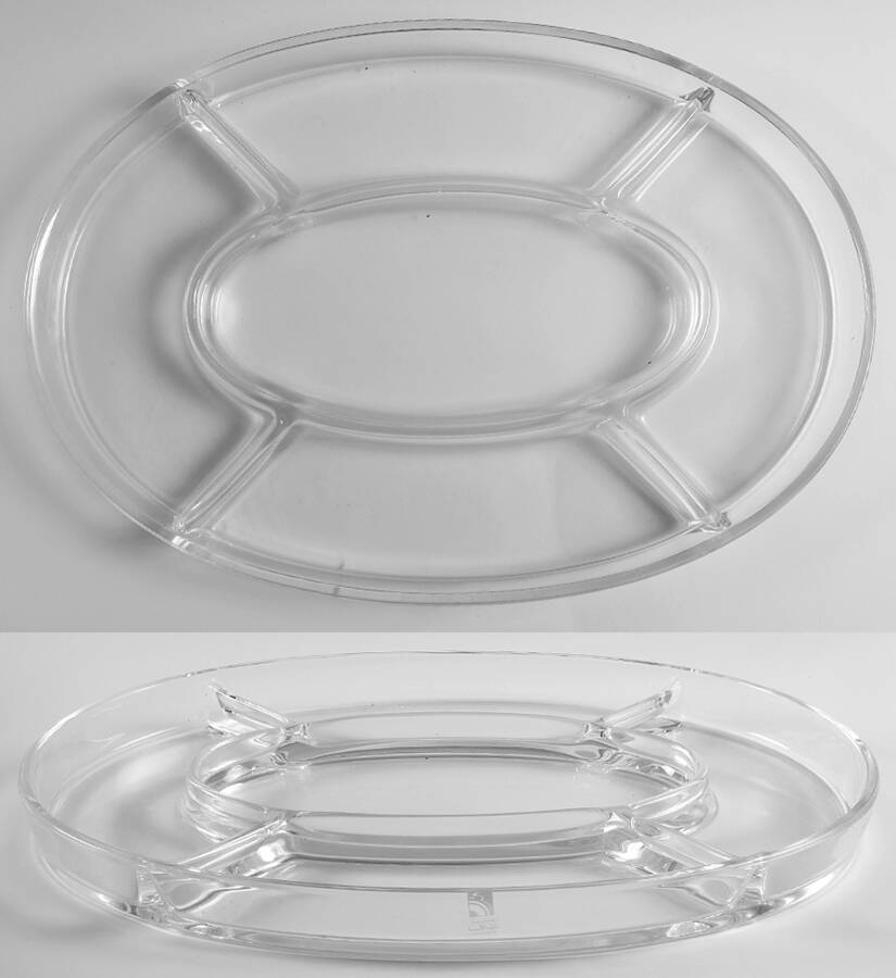 Michelangelo 16" Oval 5 Part Relish by Luigi Bormioli-1