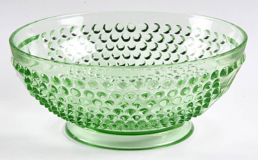 American Pioneer Green 8" Footed Cupped Bowl by Liberty Works-1