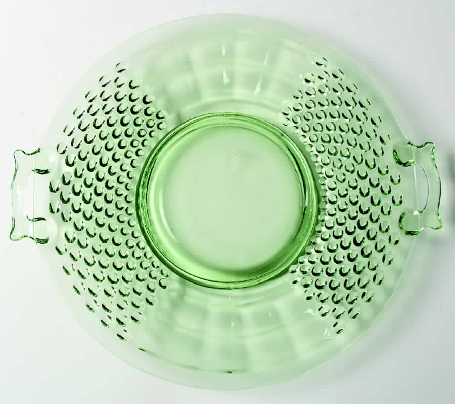 American Pioneer Green 11" 2 Handled Plate by Liberty Works-1