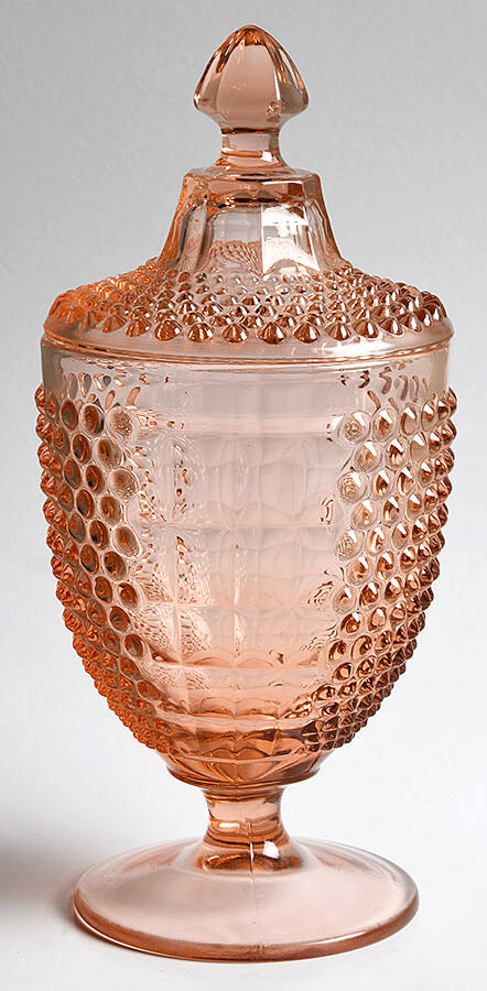 American Pioneer Pink Footed Candy Dish & Lid by Liberty Works-1