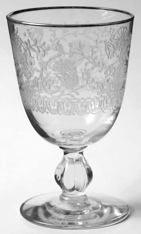 Lace Water Goblet by Libbey Glass Company-1