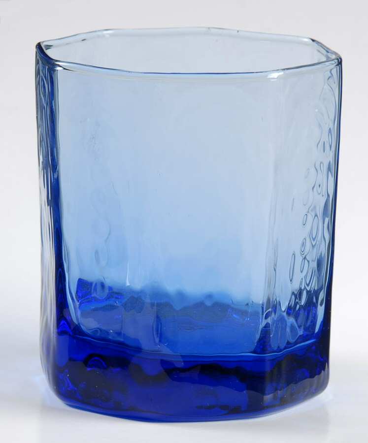 Facets Blue Old Fashioned by Libbey Glass Company-1