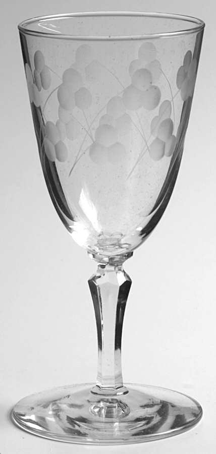 Jubilee (Stem 3001, Cut) Wine Glass by Libbey Glass Company-1