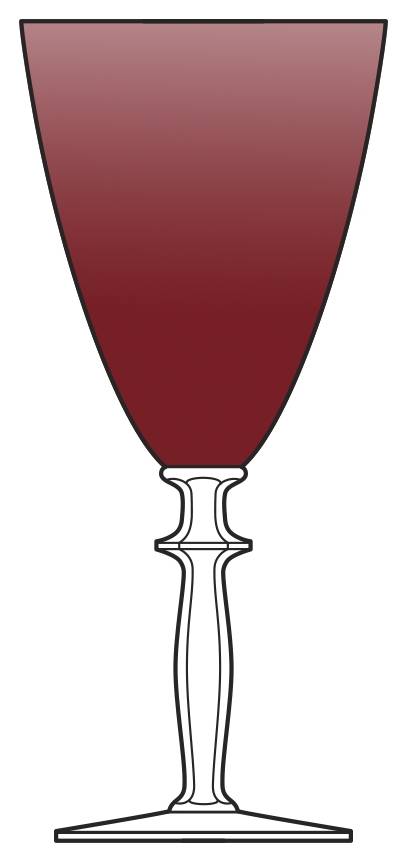625 Ruby (Non Optic) Water Goblet by Louie-1
