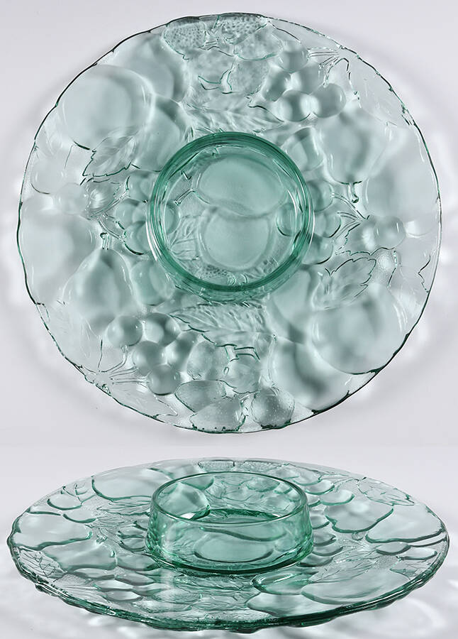 Orchard Fruit Green (1 Piece) Chip & Dip by Libbey Glass Company-1