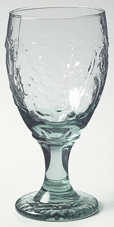 Orchard Fruit Green Water Goblet by Libbey Glass Company-1