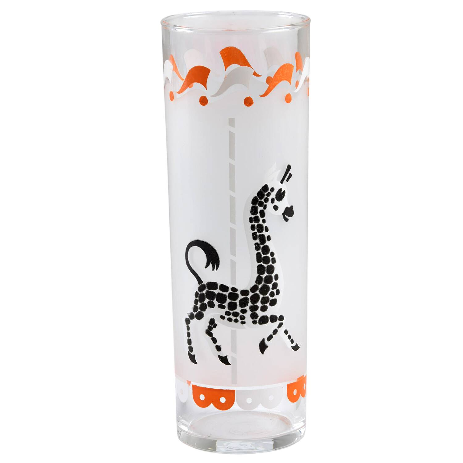 Merry-Go-Round (Frosted, Clear Bottom) Cooler by Libbey Glass Company-1