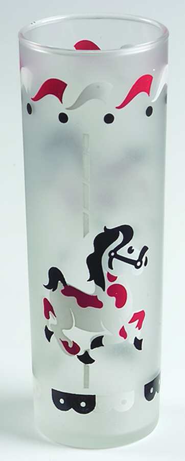 Merry-Go-Round (Frosted, Clear Bottom) Cooler by Libbey Glass Company-1