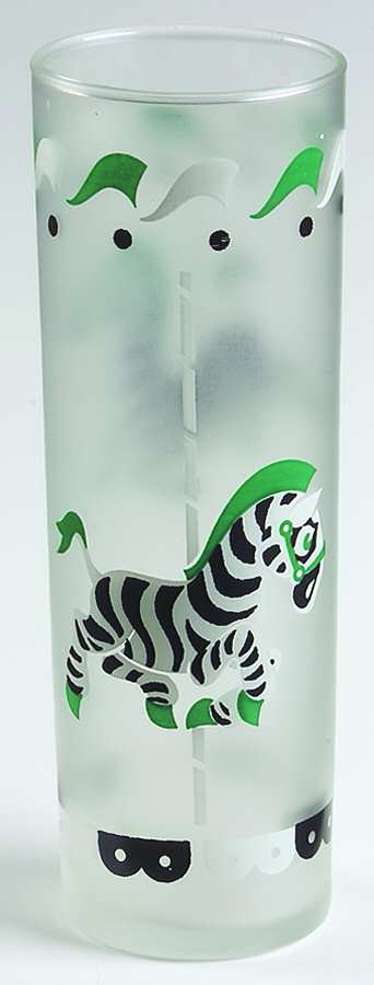 Merry-Go-Round (Frosted, Clear Bottom) Cooler by Libbey Glass Company-1