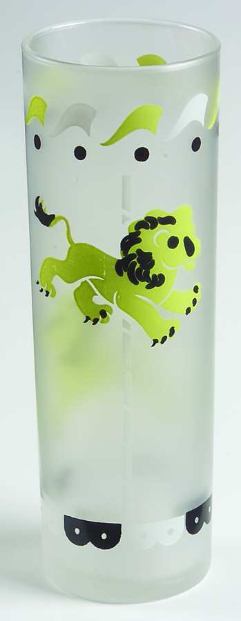 Merry-Go-Round (Frosted, Clear Bottom) Cooler by Libbey Glass Company-1