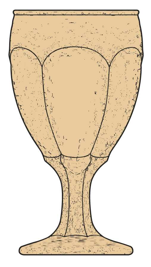 Chivalry Gold Water Goblet by Libbey Glass Company-1