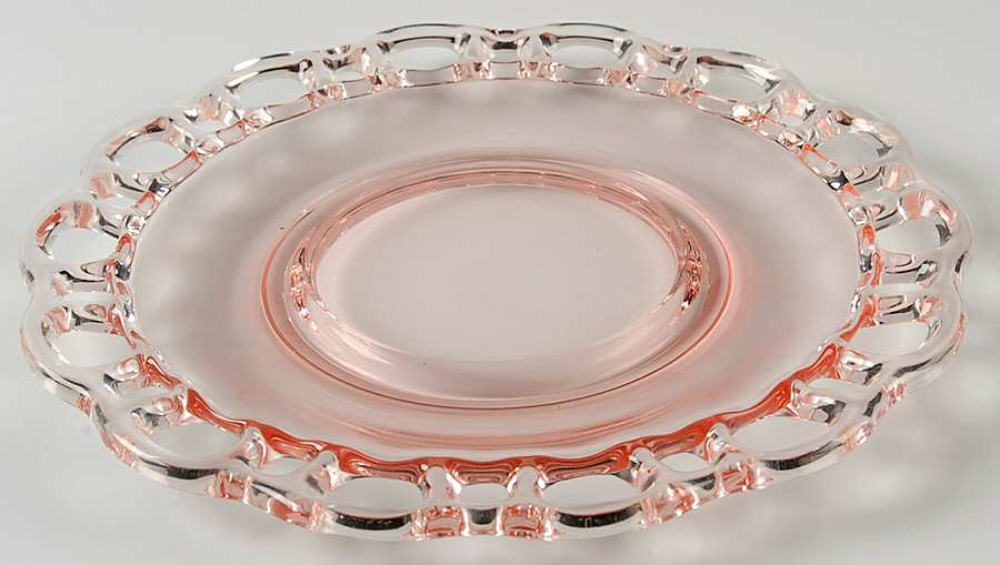 Open Work Pink (No Decoration) Mayonnaise Underplate Only by Lancaster-1