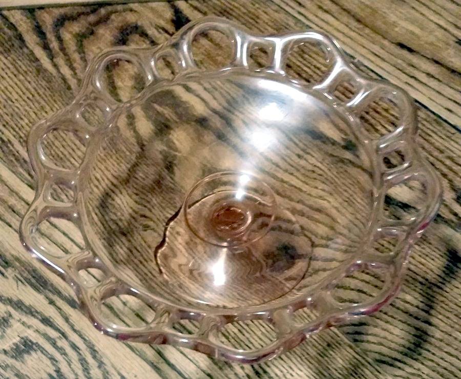 Open Work Pink (No Decoration) Round Compote (Height X Width) by Lancaster-1