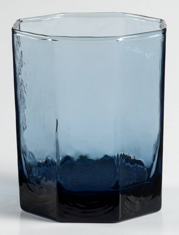 Facets Cobalt Double Old Fashioned by Libbey Glass Company-1