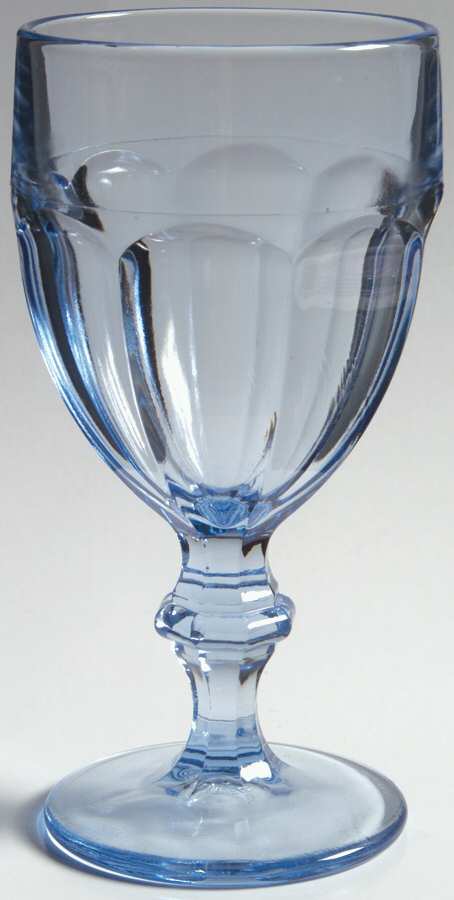 Gibraltar Misty Blue Water Goblet by Libbey Glass Company-1