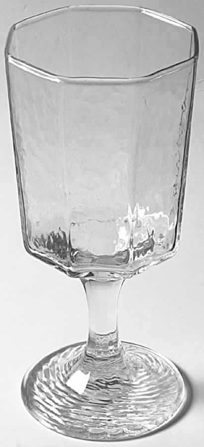 Facets Clear Water Goblet by Libbey Glass Company-1