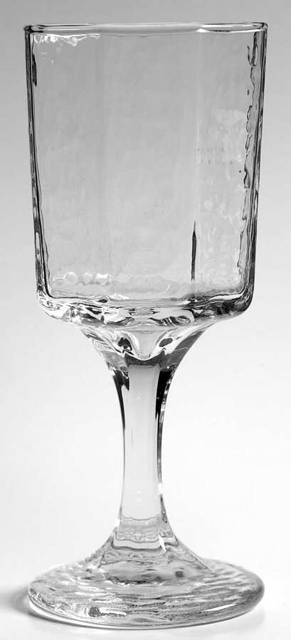 Facets Clear Wine Glass by Libbey Glass Company-1