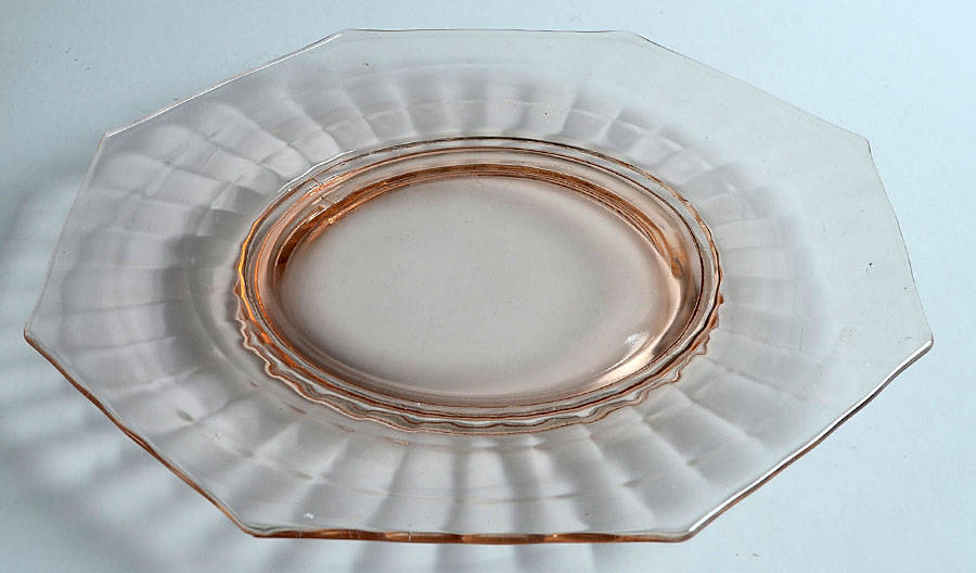 Octagon Bamboo Optic Pink Luncheon Plate by Liberty Works-1