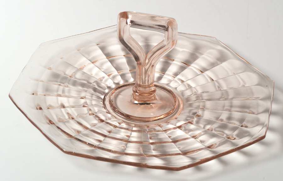Octagon Bamboo Optic Pink Center Handle Tray by Liberty Works-1