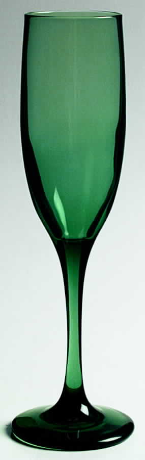 Premiere Dark Green Fluted Champagne by Libbey Glass Company-1