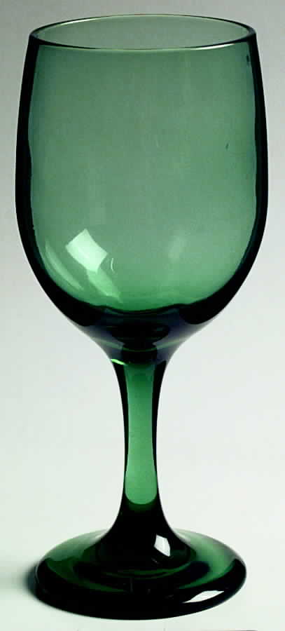 Premiere Dark Green Water Goblet by Libbey Glass Company-1