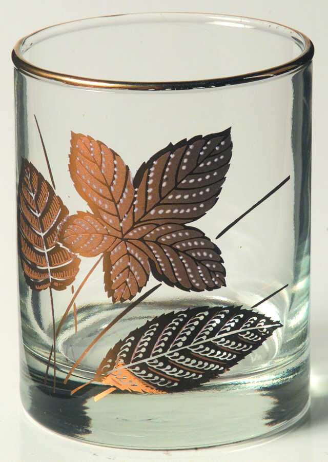 Gold Leaves Old Fashioned by Libbey Glass Company-1