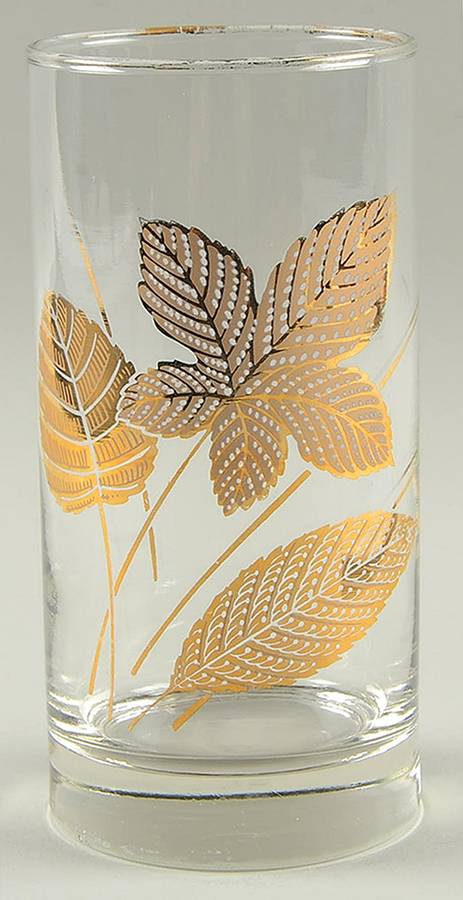 Gold Leaves Cooler by Libbey Glass Company-1