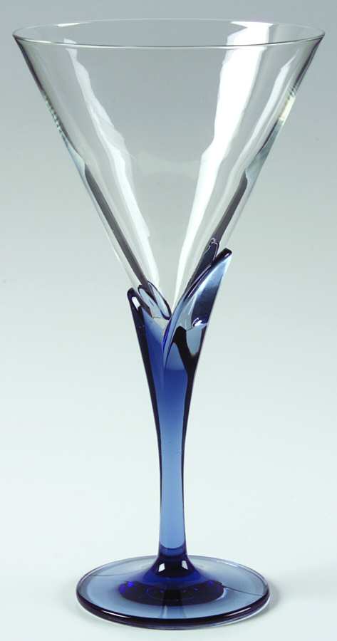 Florian Bleu Water Goblet by Luigi Bormioli-1