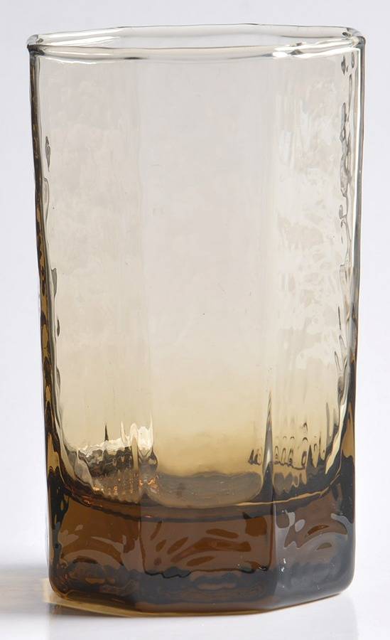 Facets Brown Flat Juice Glass by Libbey Glass Company-1
