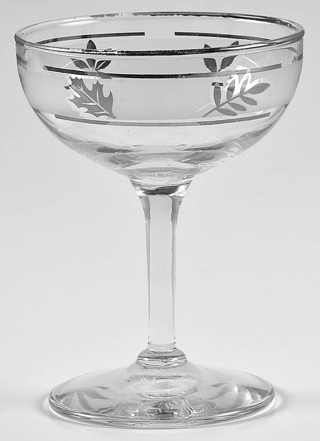 Silver Leaf Champagne/Tall Sherbet by Libbey Glass Company-1
