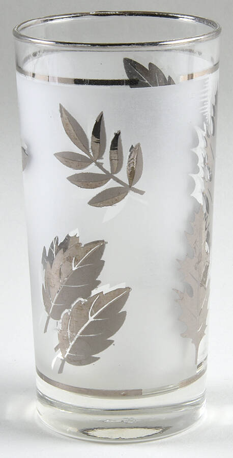 Silver Leaf 10 Oz Flat Tumbler by Libbey Glass Company-1