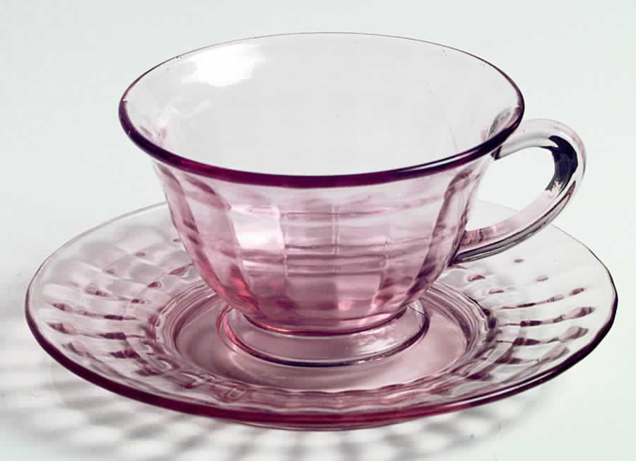 Bamboo Optic Smooth Pink Cup & Saucer Set by Liberty Works-1