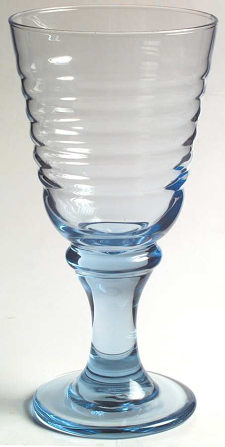 Sirrus Blue Water Goblet by Libbey Glass Company-1