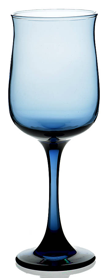 Connoisseur Blue Water Goblet by Libbey Glass Company-1