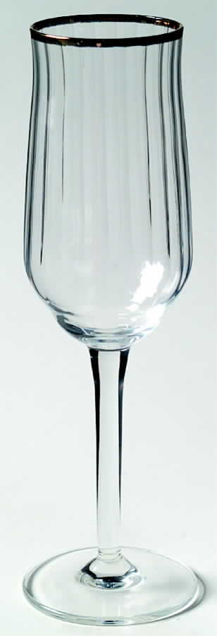 Canaletto Gold (Straight Optic) Fluted Champagne by Luigi Bormioli-1
