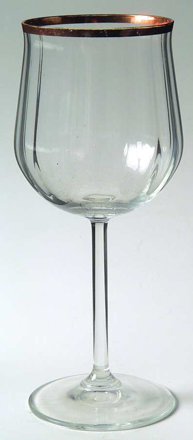 Canaletto Gold (Straight Optic) Water Goblet by Luigi Bormioli-1