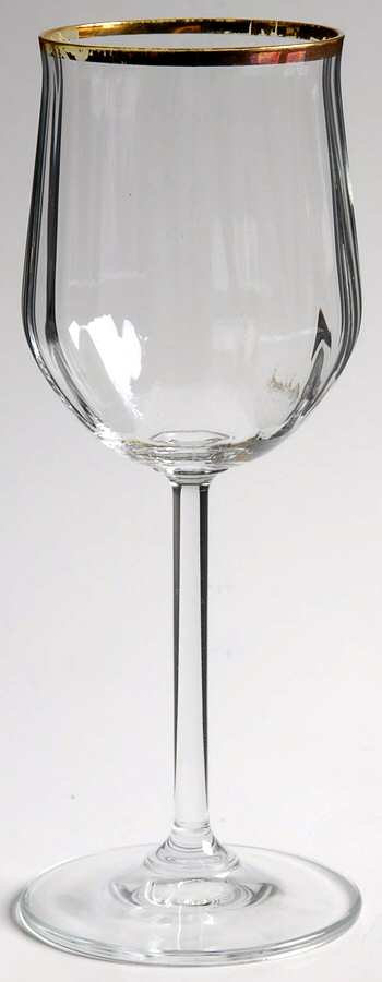 Canaletto Gold (Straight Optic) Wine Glass by Luigi Bormioli-1