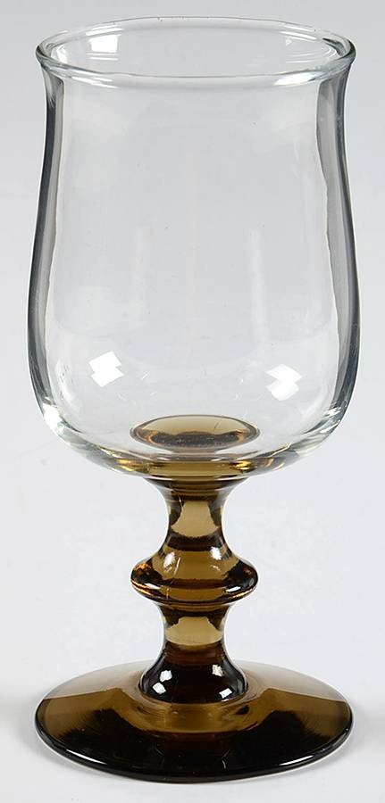 Tulip Brown Wine Glass by Libbey Glass Company-1