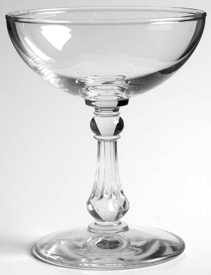 Columbian Clear Champagne/Tall Sherbet by Libbey Glass Company-1