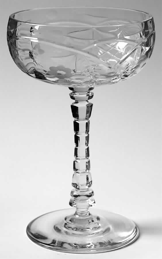 1004-2 (Gray Cut) Champagne/Tall Sherbet by Rock Sharpe-1