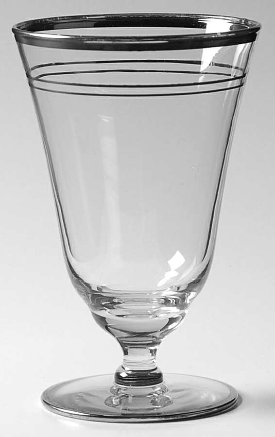 Vesta Platinum (Non Optic) 8 Oz Footed Tumbler by Libbey Glass Company-1