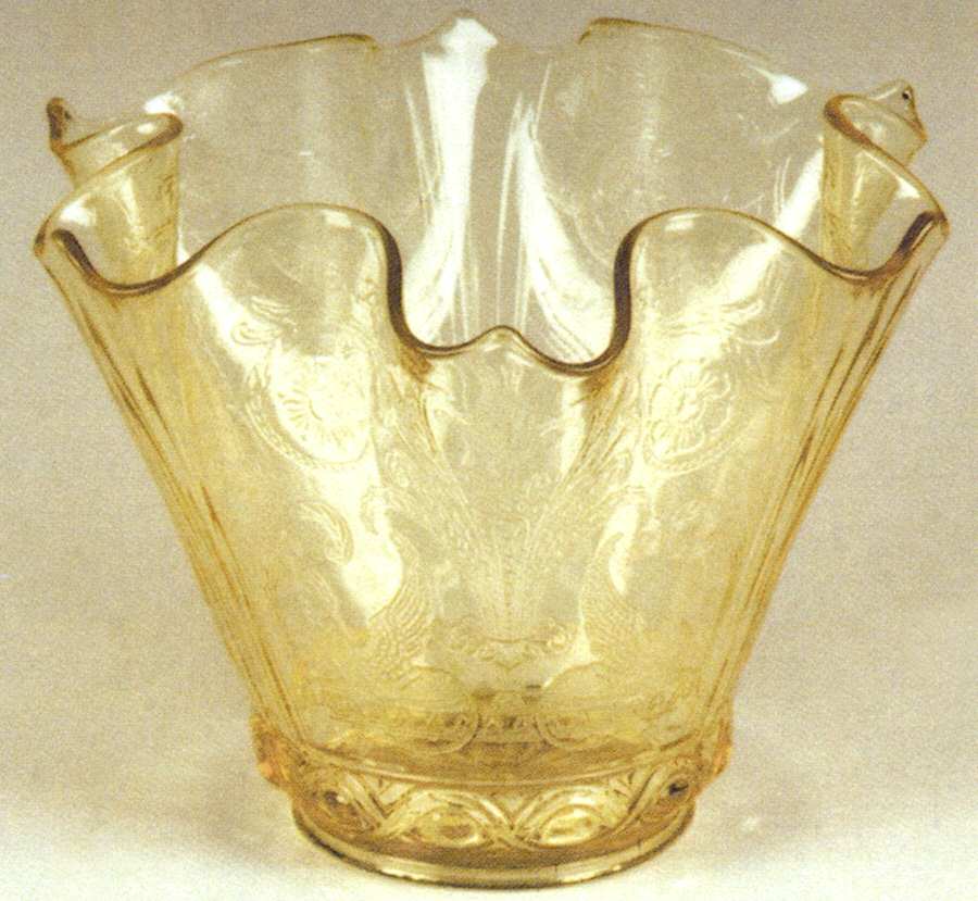 Sphinx Yellow 9" Fluted Vase by Lancaster-1
