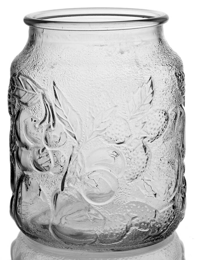 Orchard Fruit Clear Medium Canister No Lid by Libbey Glass Company-1