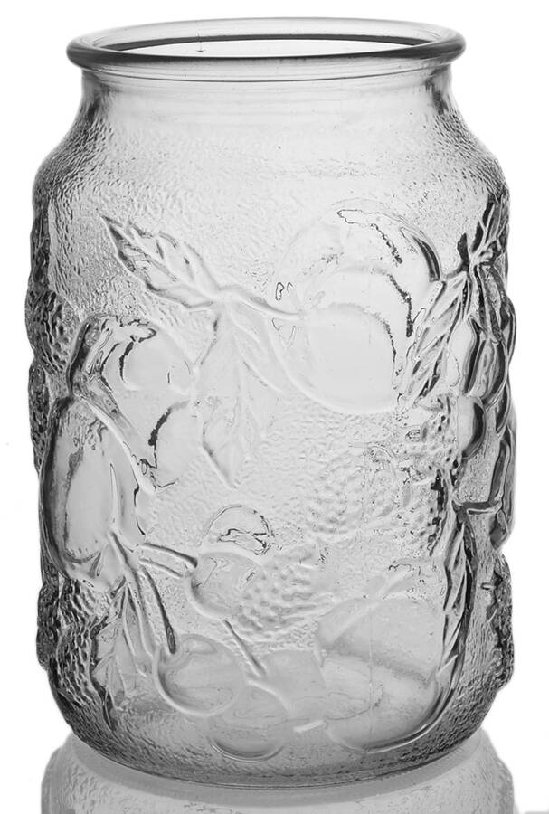 Orchard Fruit Clear Large Canister No Lid by Libbey Glass Company-1