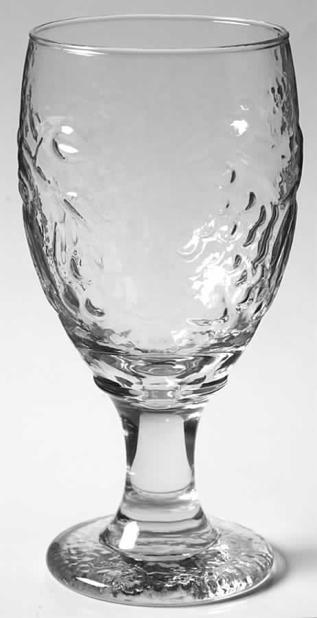 Orchard Fruit Clear Water Goblet by Libbey Glass Company-1
