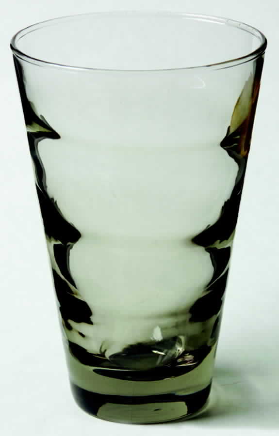 Ripple Smoke Highball Glass by Libbey Glass Company-1